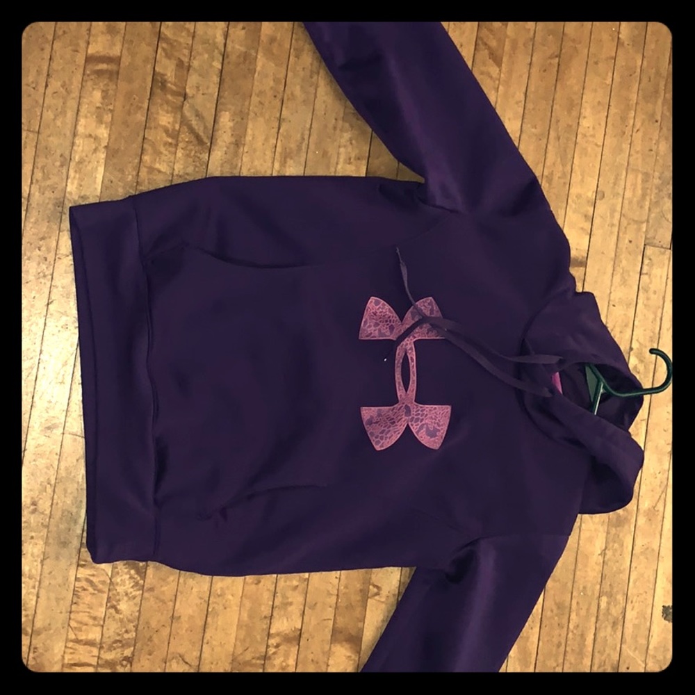 purple with pink detail under armor sweat shirt - Picture 1 of 1